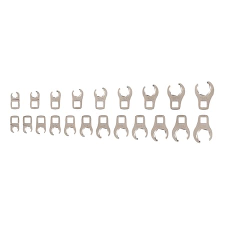Tekton 3/8 Inch Drive 6-Point Flare Nut Crowfoot Wrench Set, 21-Piece (5/16-3/4 in., 8-19 mm) WCF90320